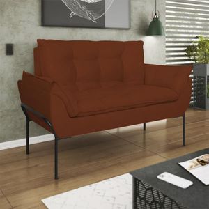 Namoradeira 2 Lugares Reforçada 2 Lugares Preto Balaqui Terracota