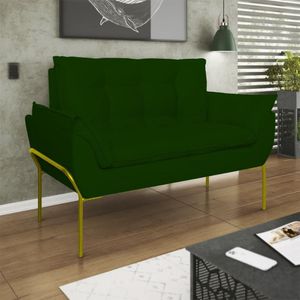 Namoradeira 2 Lugares Reforçada 2 Lugares Dourada Balaqui Verde