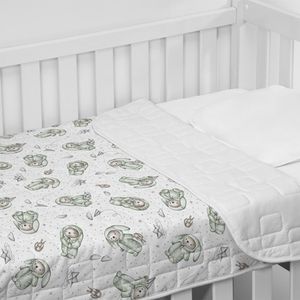 Edredom Tecebem Baby Malha 100% Algodão Yan Estampado 85cmx145m Branco