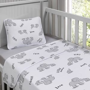 Jogo De Cama Tecebem Mini Cama(montessoriana) Malha 100% Algodão Dom 3 Peças Cinza