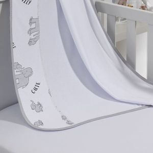 Cueiro Simples Tecebem Baby Dom Malha 100% Algodão Estampado Kinder 80cmx90cm Cinza