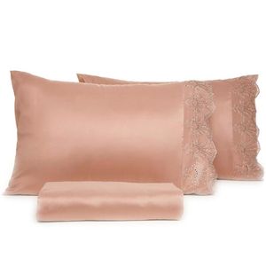 Jogo De Cama Lmpeter Queen Microfibra 100% Poliéster 3 Peças Rose