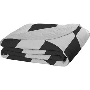 Cobre Leito Tecebem Solteiro Malha 100% Algodão Estampado Em Matelassê Eric 170x240m Cinza