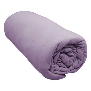 Lençol Com Elástico Casal Portallar Malha 100% Algodão Liso Linha Casa Violeta