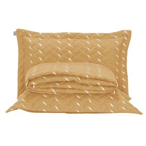 Cobre Leito King Heitor Bordado Hipercal 400 Fios 3 Peças - Amarelo