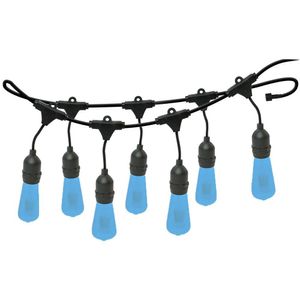 Varal De Luzes 10m Bivolt Com 10 Lâmpadas Azul 220v Foxlux