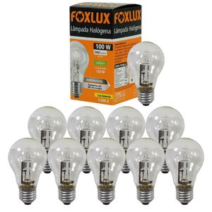 Kit 10 Lampada Halogena Classica 100w 127v Foxlux