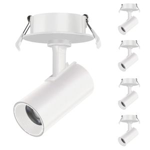 5 Spot Direcionável Embutir Branco 12w Bivolt 3000k Foxlux
