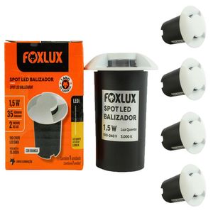 Kit 5 Spot Led Baliza 1,5w Bc 3000k 2 Fachos