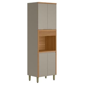 Torre Simples 4 Portas 1 Nichos Leia Jequitiba Gris