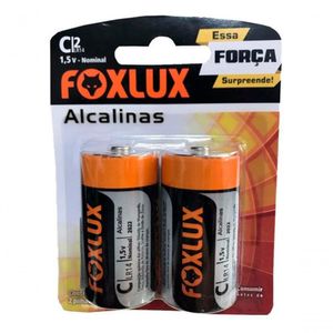 Pilha C Alcalina Com 2 Foxlux