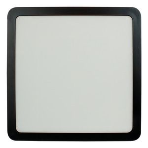 Painel Led 20,4x20,4 Quadrado Preto Sobrepor 18w 6500k Foxlux