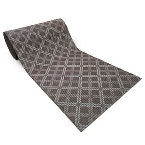 Tapete Passadeira Emborrachada Pvc Antiderrapante 0,65x4,00m Geometric Marrom