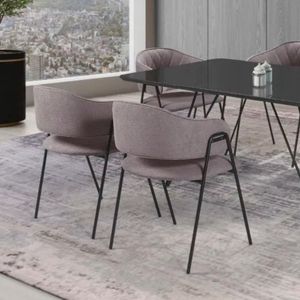 Conjunto 2 Cadeiras De Jantar Veneza Cinz-preto