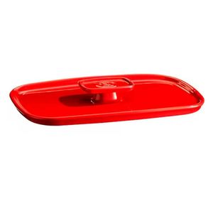 Tampa Para Travessa Emile Henry Ovenware Em Cerâmica 36x23 Vermelho