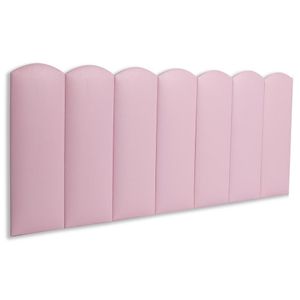 Cabeceira Casal Kit 7 Placas Modelo Nuvem - Courino Rosa