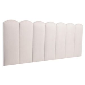 Cabeceira Casal Kit 7 Placas Modelo Nuvem - Suede Creme / Off White