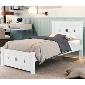 Cama Solteiro Padrão 100% Mdf Decorativa Resistente Estrado Madeira Branco