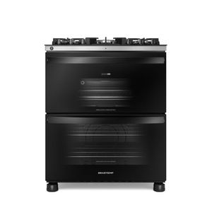Fogão Brastemp 5 Bocas Duplo Forno Com Air Fryer Preto BFD5LAE