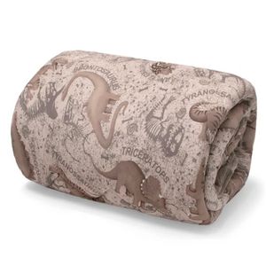 Edredom Buettner Casal Malha 100% Algodão Basic Estampado Dinossauros 180mx220m Bege