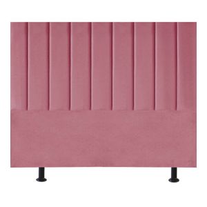 Cabeceira Estofada Cama Casal Queen Size 160 Cm Maria Suede Rosa