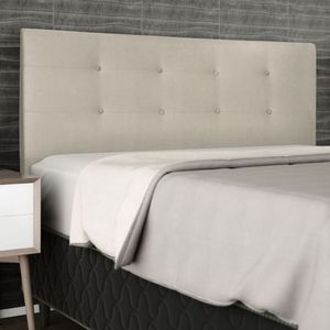 Cabeceira Estofada Cama Box Queen 160 Cm Milão Suede Suede Bege