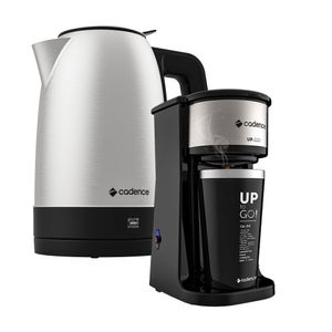 Kit Cafeteira Up To Go E Chaleira Elétrica Pure Inox Cadence 220V