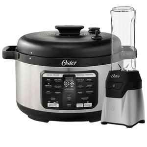 Kit Blender Power Inox E Panela De Pressão 5,7L Oster 220V