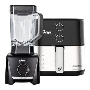 Kit Fritadeira Inox Compact 4,6L E Liquidificador 1400 Full Oster 110V