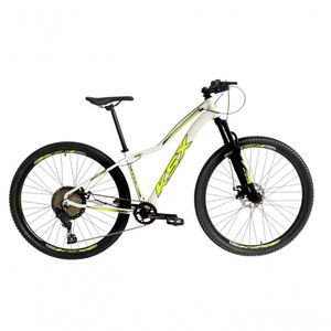 Bicicleta Aro 29 Ksx Sd7 Feminina 12v Garfo Com Trava K7 11/50 Freios Hidráulicos Kit 1x12 - Branco/amarelo Tam. 17