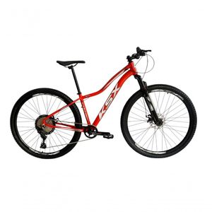 Bicicleta Aro 29 Ksx Sd7 Feminina 12v Garfo Com Trava K7 11/50 Freios Hidráulicos Kit 1x12 - Vermelho/branco Tam. 15