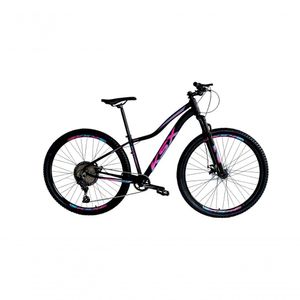 Bicicleta Aro 29 Ksx Sd7 Feminina 12v Garfo Com Trava K7 11/50 Freios Hidráulicos Kit 1x12 - Preto/pink/azul Tam. 15