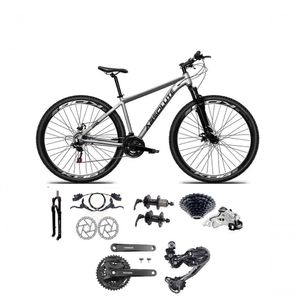 Bicicleta Aro 29 Absolute Nero 5 Câmbios Shimano Deore E Altus 27v Freio Hidraulico Garfo C/trava -cinza Tam.17