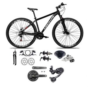 Bicicleta Aro 29 Absolute Nero 5 Câmbios Shimano Deore E Altus 27v Freio Hidraulico Garfo C/trava -preto Tam.15