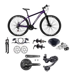 Bicicleta Aro 29 Absolute Nero 5 Câmbios Shimano Deore E Altus 27v Freio Hidraulico Garfo C/trava -roxo Tam.15