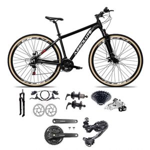 Bicicleta Aro 29 Absolute Nero 5 Câmbios Shimano Deore/altus 27v Freio A Oléo Garfo C/trava Pneu C/faixa -preto Tam.23