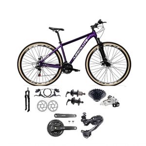 Bicicleta Aro 29 Absolute Nero 5 Câmbios Shimano Deore/altus 27v Freio A Oléo Garfo C/trava Pneu C/faixa -roxo Tam.15