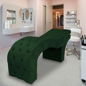 Maca Estética Estofada Reclinável Ergonômica Suede Vanessa Verde