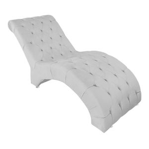Recamier Divã Espreguiçadeira Sala Cliníca Débora Suede Branco