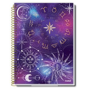 Caderno Espiral Universitário 16 Matérias 256 Folhas Stamp Credeal Estampa 2