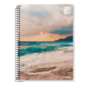 Caderno Espiral Universitário 1 Matéria 96 Folhas Capa Dura Happy Adventure Credeal Estampa 1