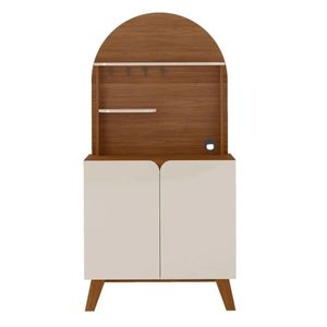 Buffet Cantinho Do Café 2 Portas Viena Cedro E Off White 80cm