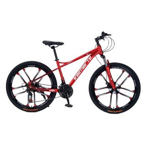 Bicicleta Aro 26 Alumínio Bike 21 Vel Marchas Freio A Disco Quadro Aço Carbono Cor Vermelho Wct Fitness