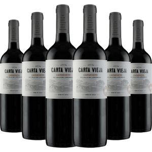Kit 6 Garrafas Carta Vieja Carménère