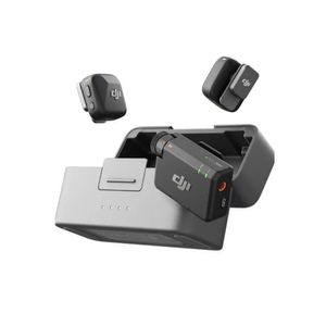 Microfone Lapela Dji Mic Mini Usb-c 2 Tx + 1 Rx + Charging Case Wireless Para Smartphone - Preto