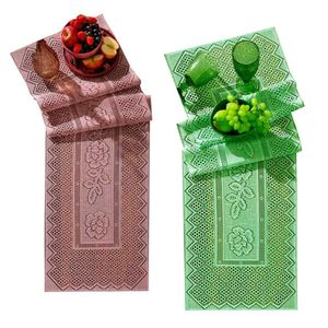 Trilho Para Mesa Interlar Renda 100% Poliéster Color 40cm X 150cm ( 02 Unidades )rose E Pistache