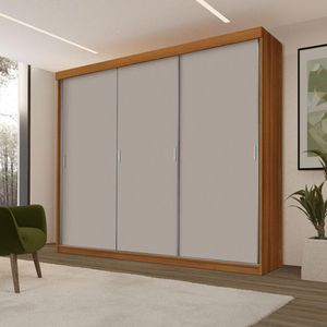 Guarda Roupa Casal Ambiente ímola 3 Portas De Correr Carvalho New Mani - Luapa