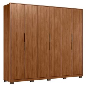 Guarda Roupa Casal Atrice 6 Portas Nogueira Touch Com Pés Demóbile ? Demartêz