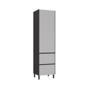 Paneleiro - Dispenseiro 2 Portas 1 Gaveta 100% Mdf Lumina Itatiaia Grafite-fendi