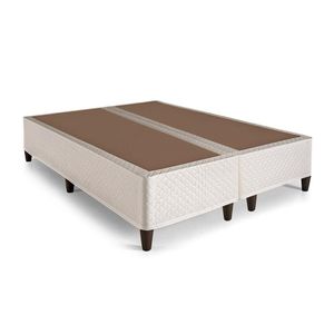 Cama Box Base Queen Clickbox Bordado White (158x198x28) - Herval